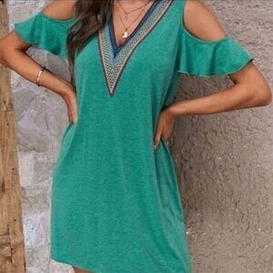 Ladies Small green dress 10.00